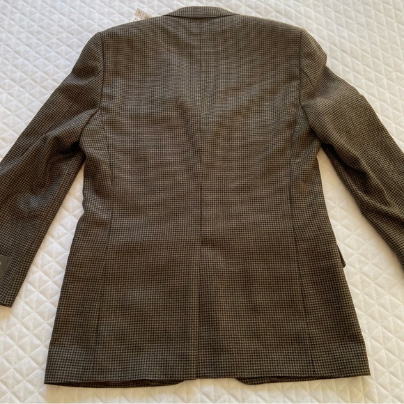 Harold Powell Mens Sport Coat Blazer Tweed Wool Button Jacket HoundsTooth 42Long - Picture 9 of 16